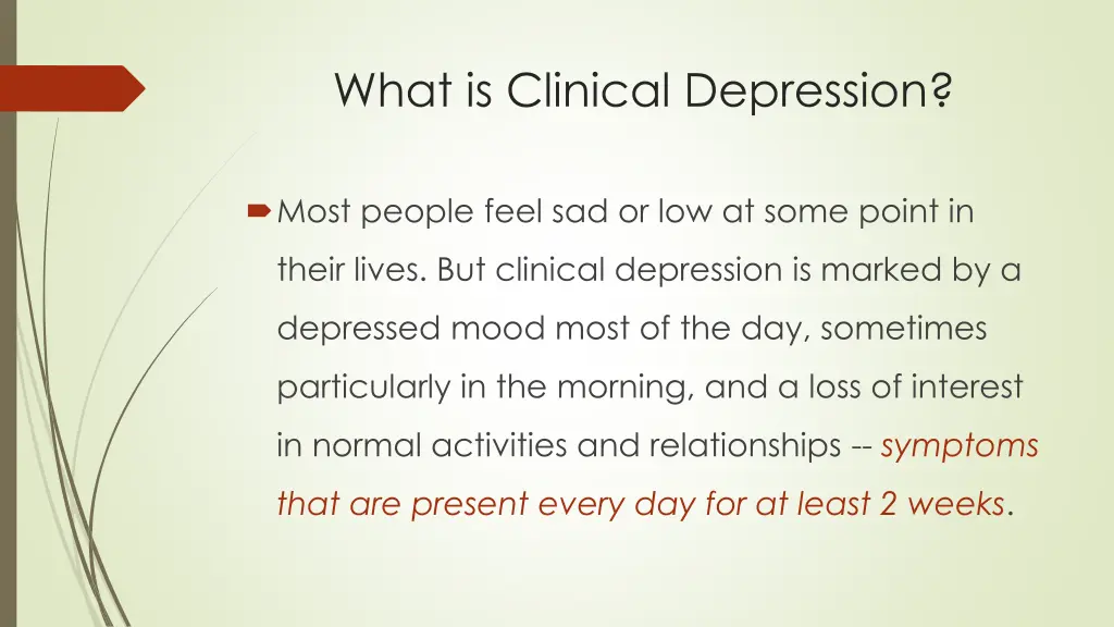 what is clinical depression