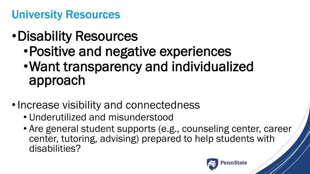 university resources disability resources