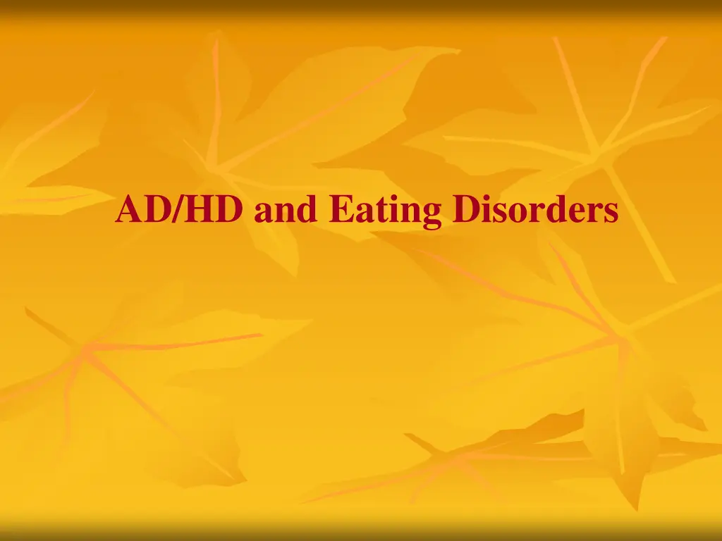 ad hd and eating disorders