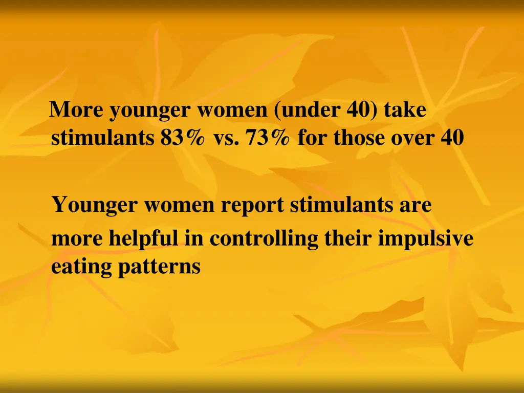 more younger women under 40 take stimulants