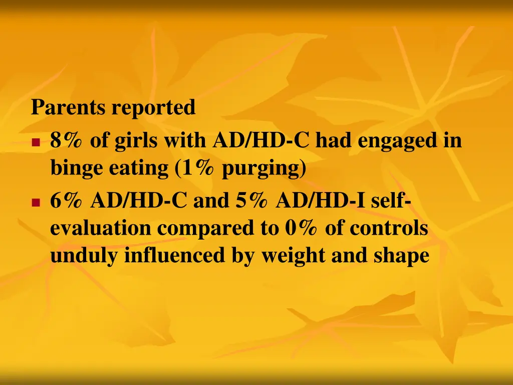 parents reported 8 of girls with