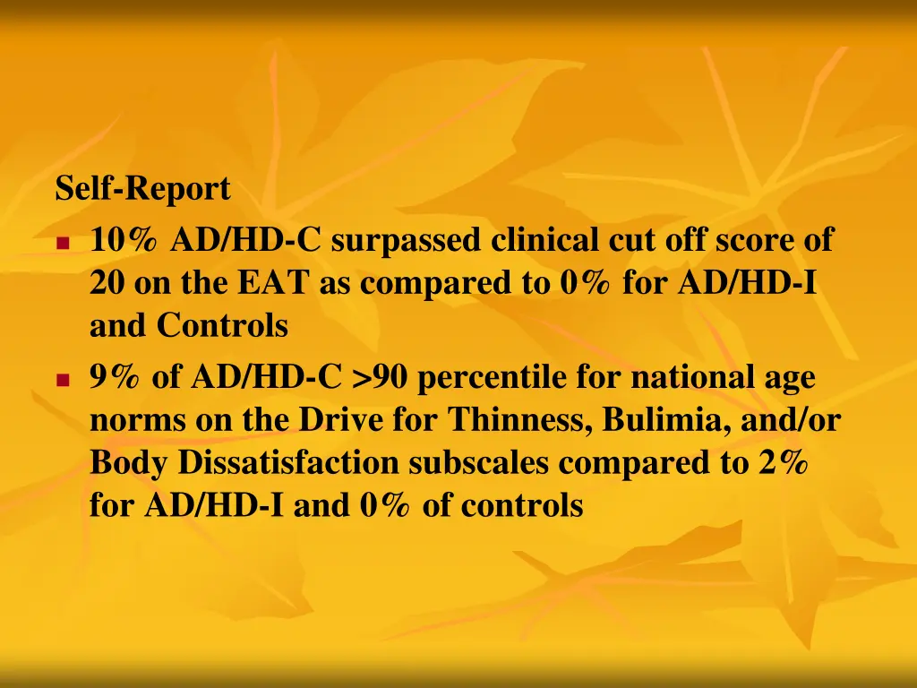 self report 10 ad hd c surpassed clinical