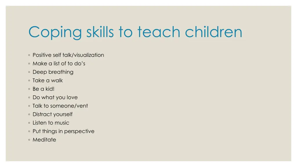 coping skills to teach children