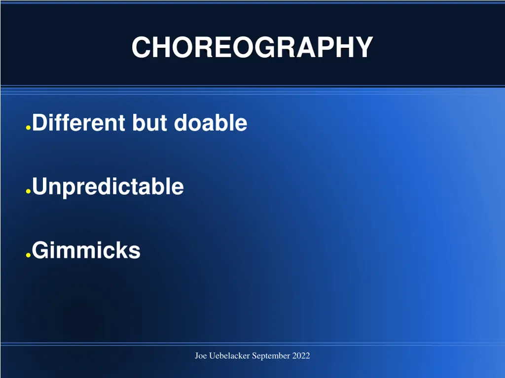 choreography