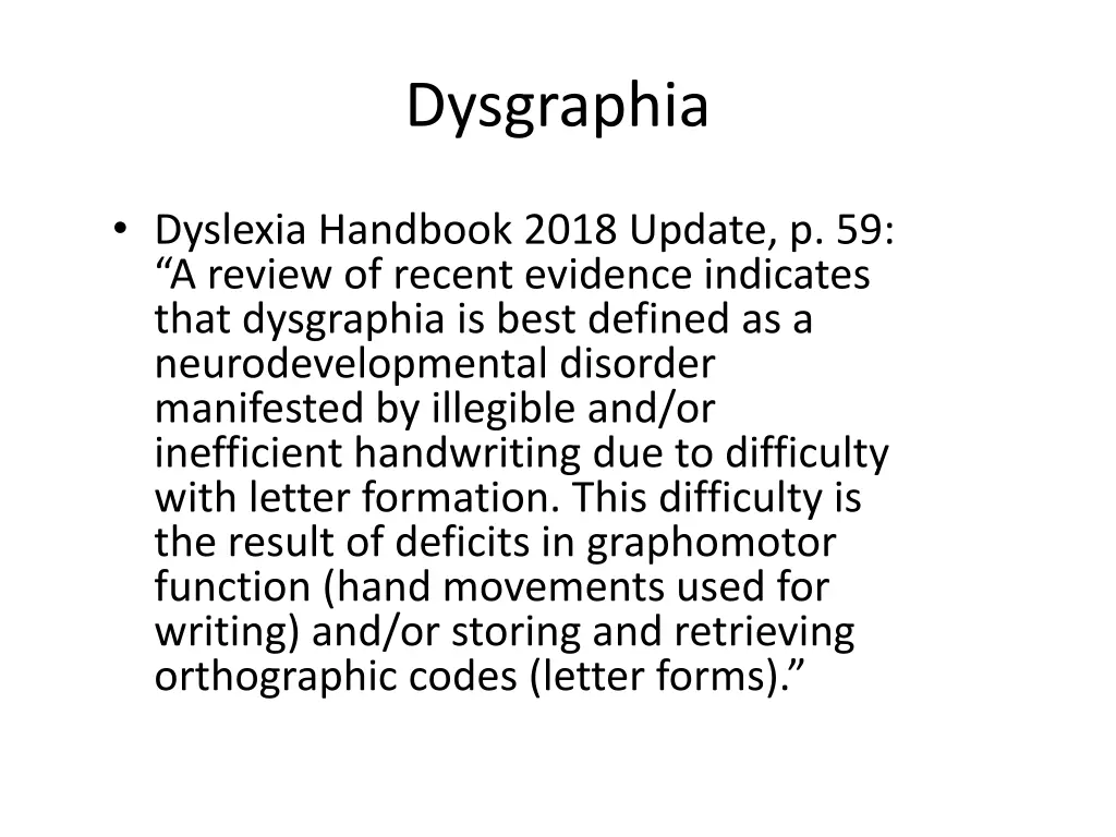 dysgraphia