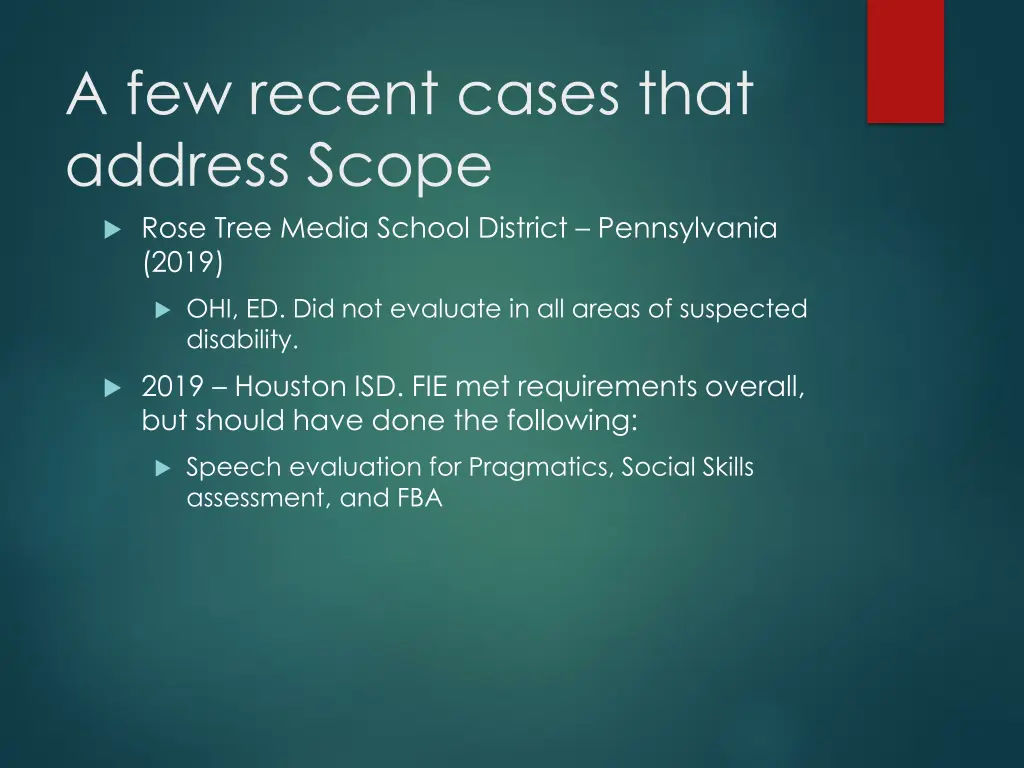 a few recent cases that address scope rose tree