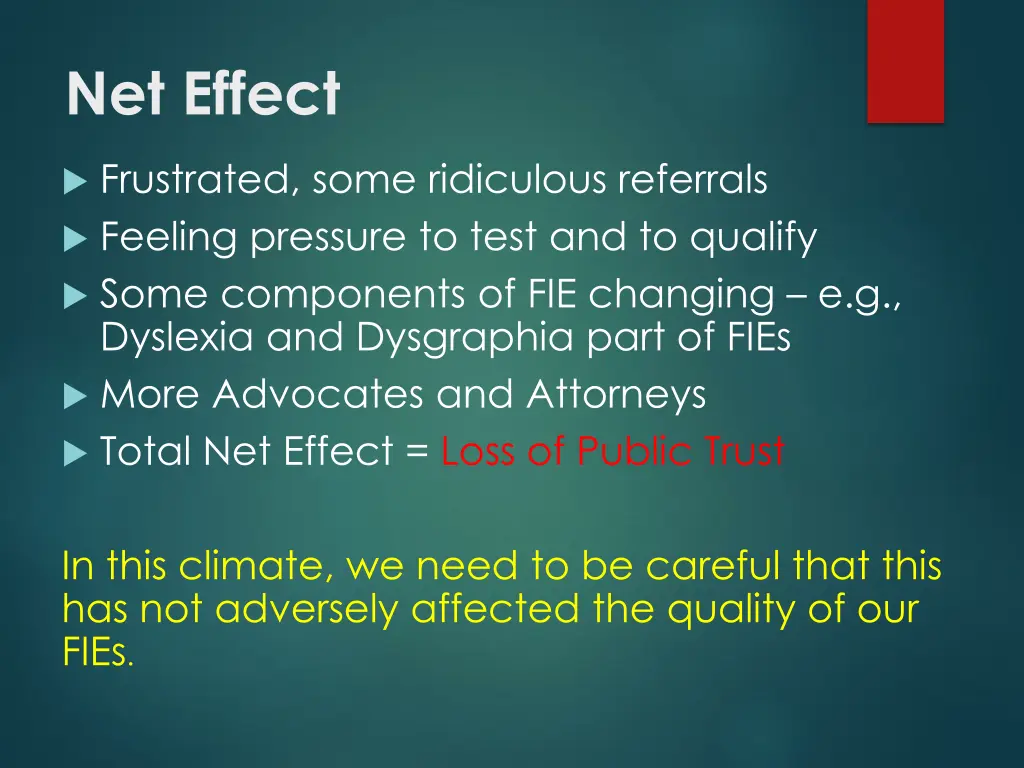 net effect