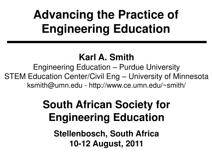 advancing the practice of engineering education