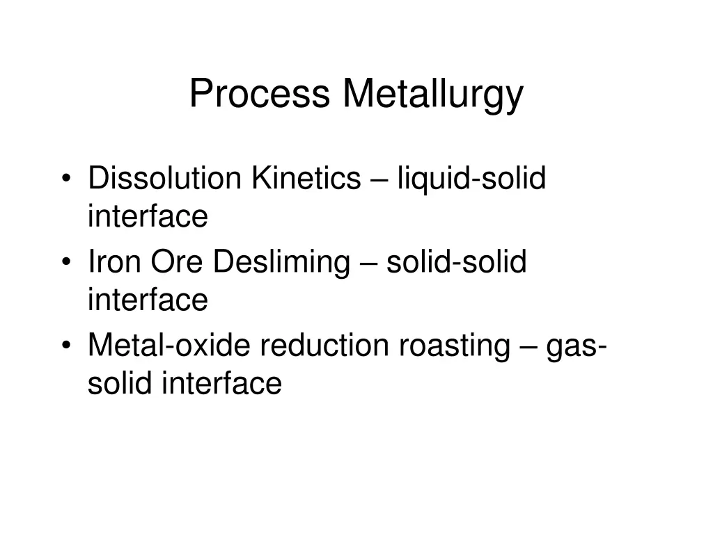 process metallurgy