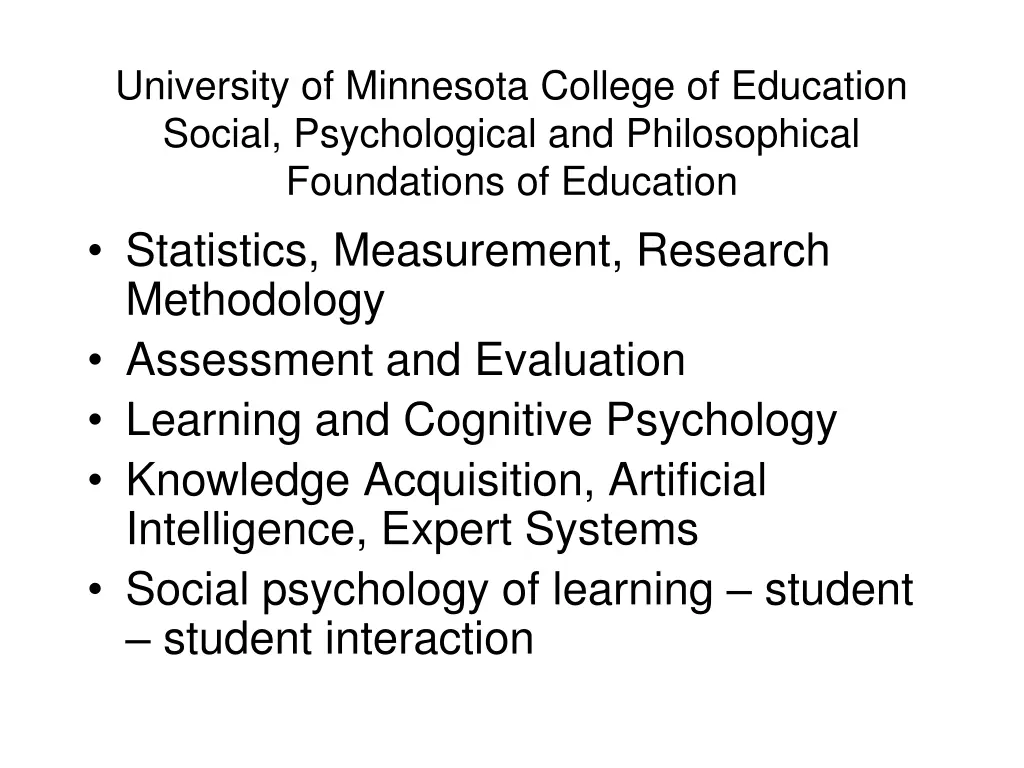 university of minnesota college of education