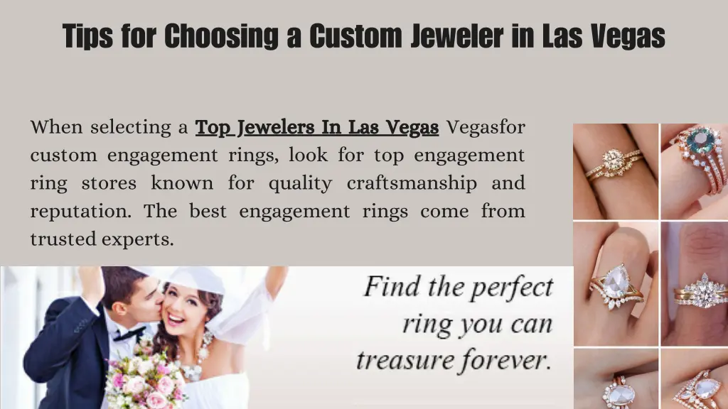 tips for choosing a custom jeweler in las vegas