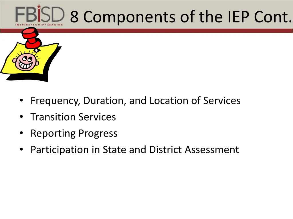 8 components of the iep cont