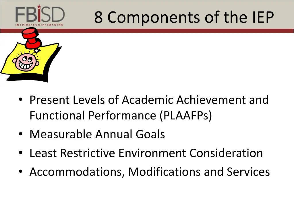 8 components of the iep