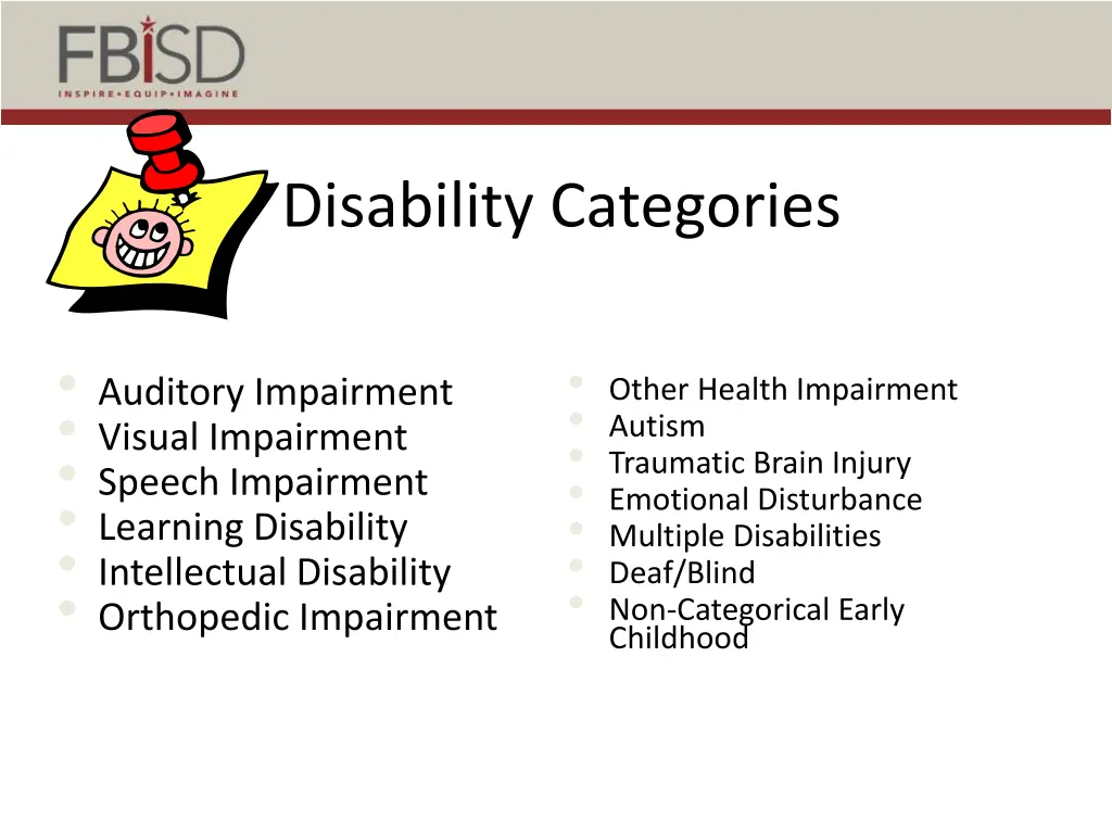 disability categories