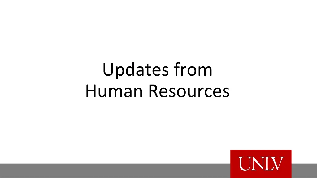 updates from human resources