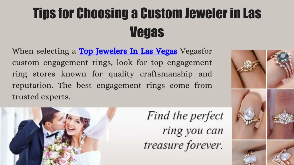 tips for choosing a custom jeweler in las vegas