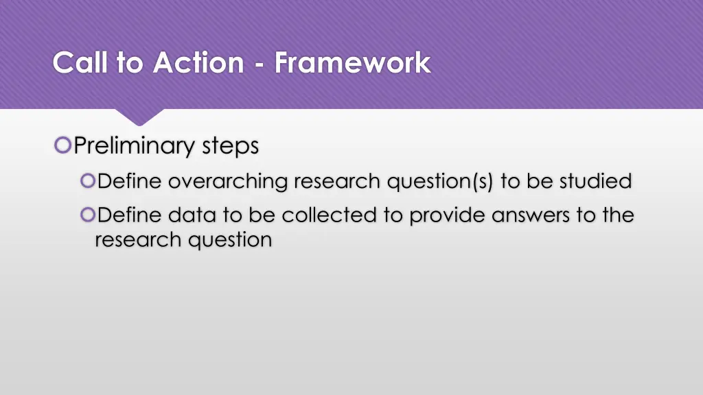 call to action framework