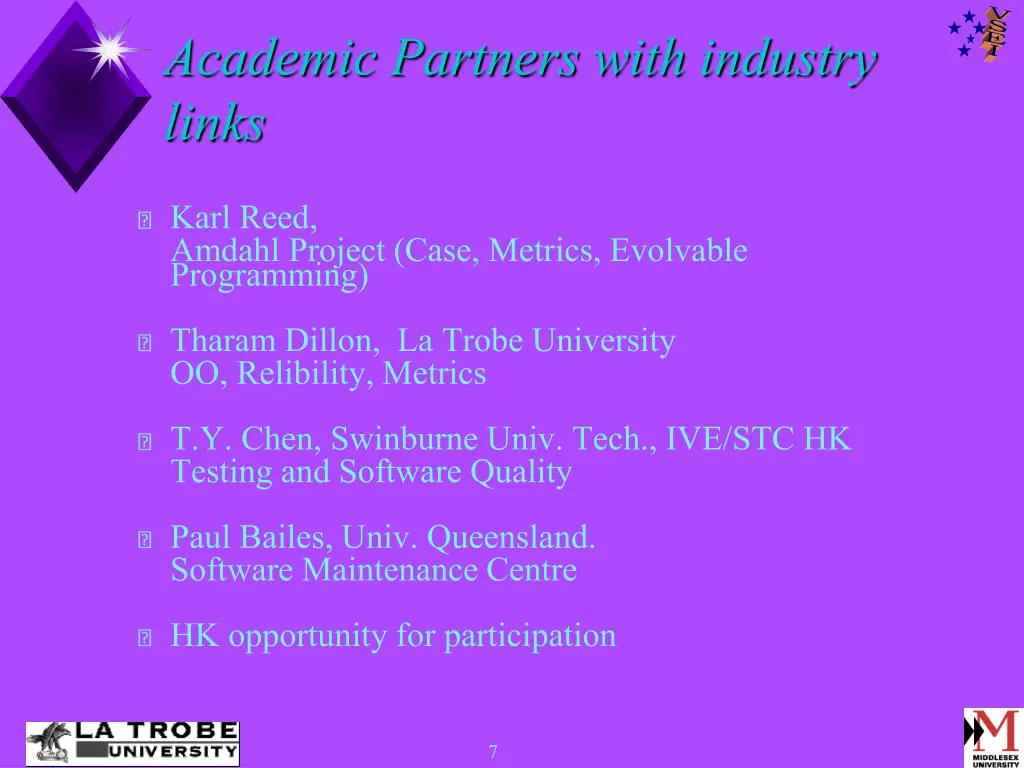 academic partners with industry links