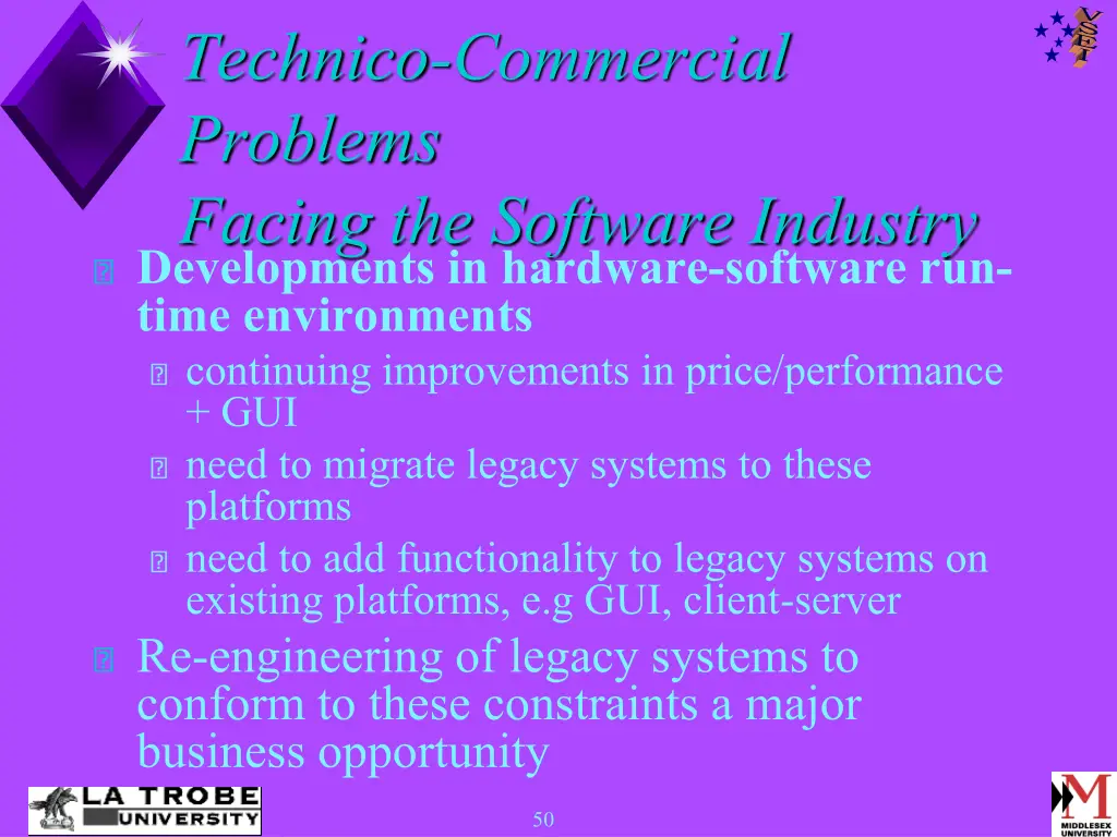 technico commercial problems facing the software 1