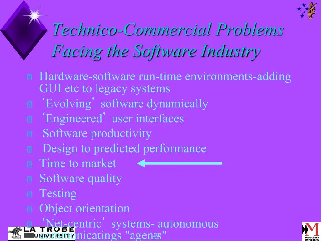 technico commercial problems facing the software