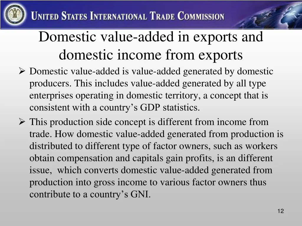 domestic value added in exports and domestic