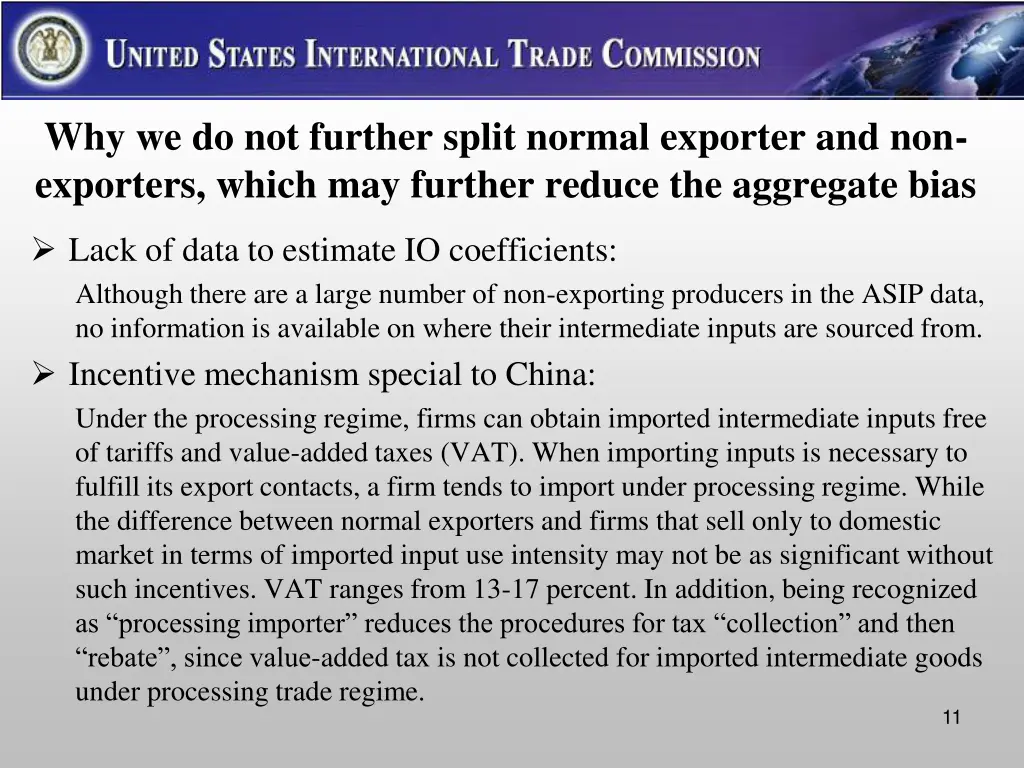 why we do not further split normal exporter