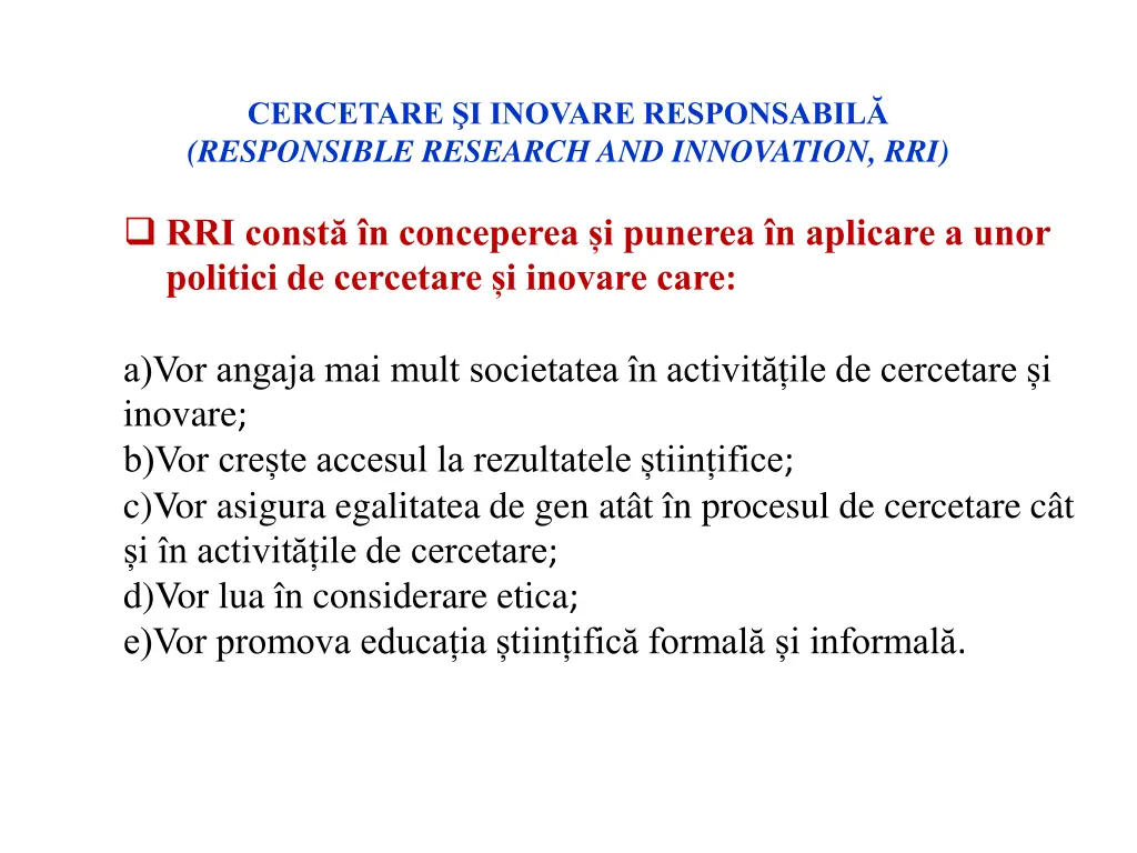 cercetare i inovare responsabil responsible