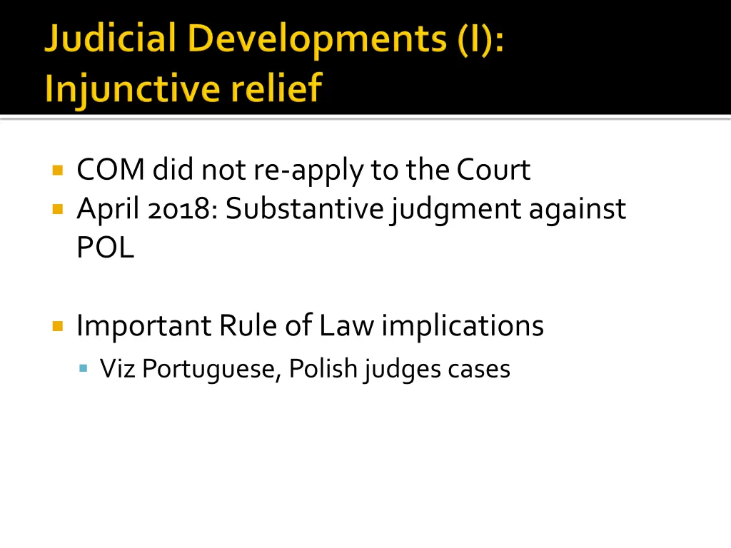 com did not re apply to the court april 2018