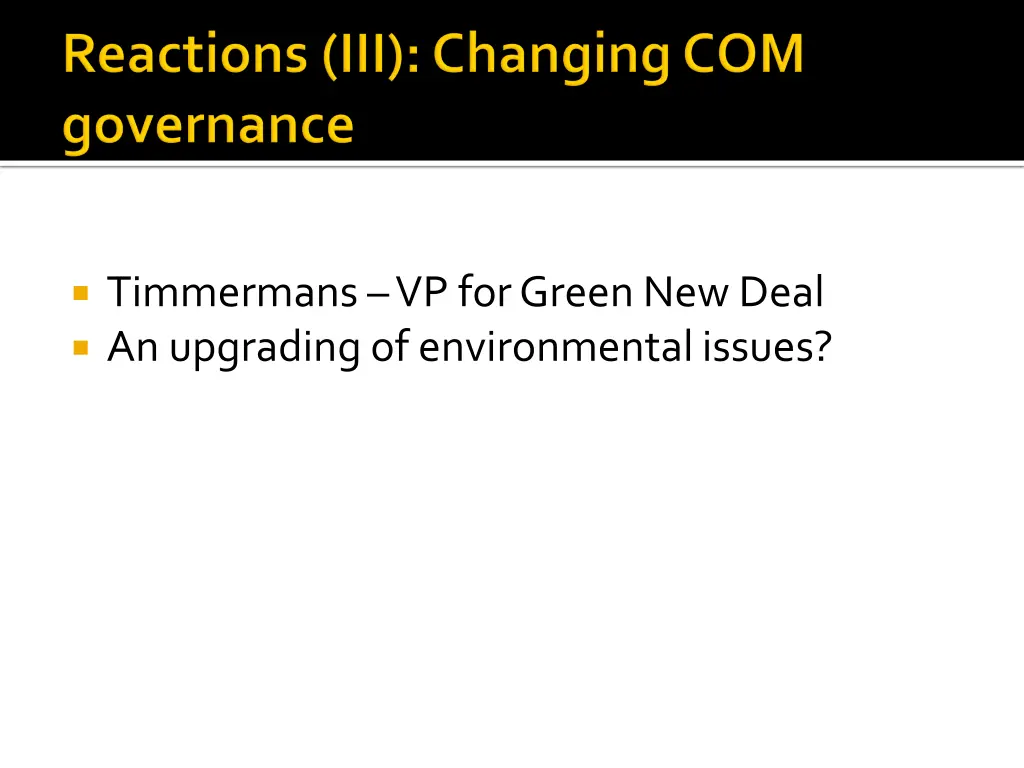 timmermans vp for green new deal an upgrading