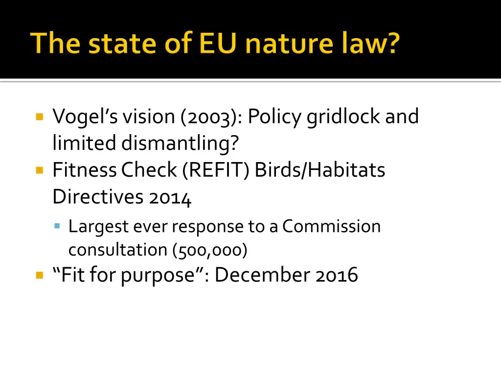 vogel s vision 2003 policy gridlock and limited