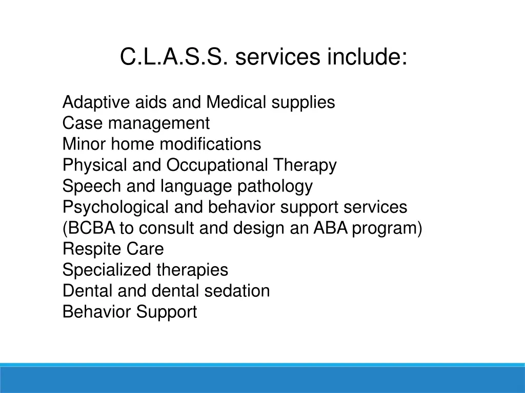 c l a s s services include