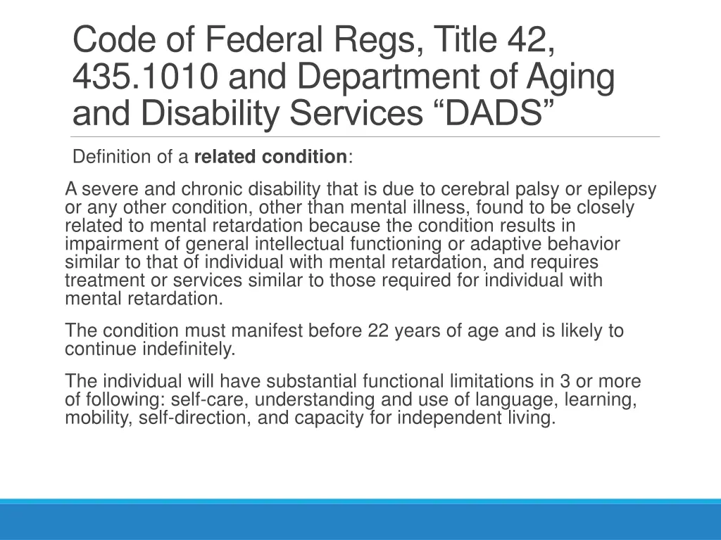 code of federal regs title 42 435 1010