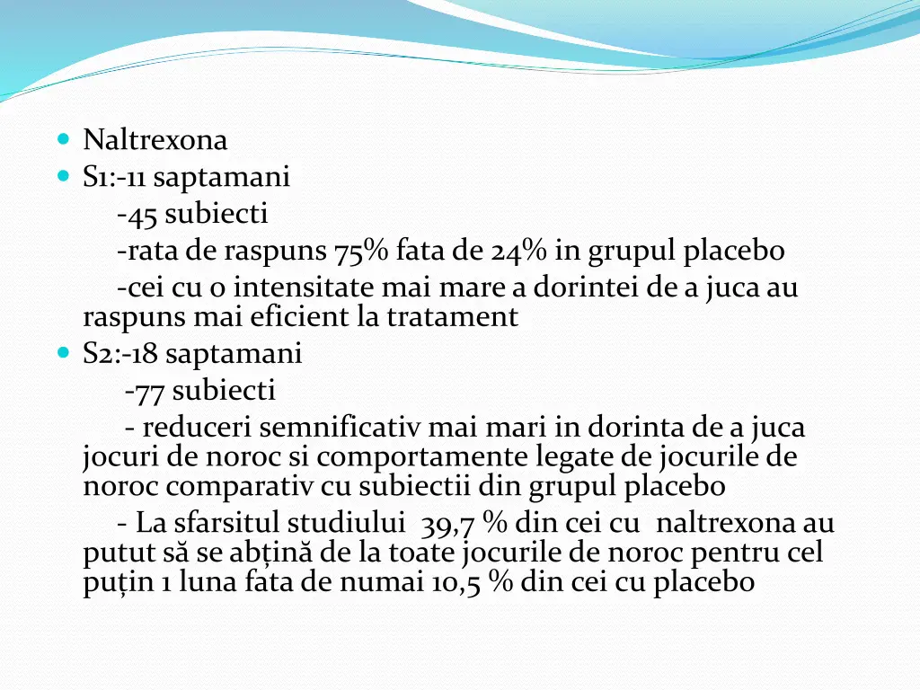 naltrexona s1 11 saptamani 45 subiecti rata