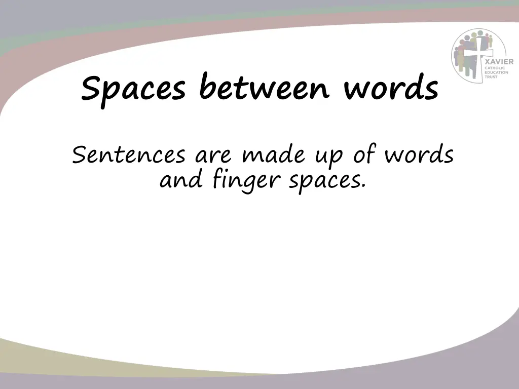 spaces between words