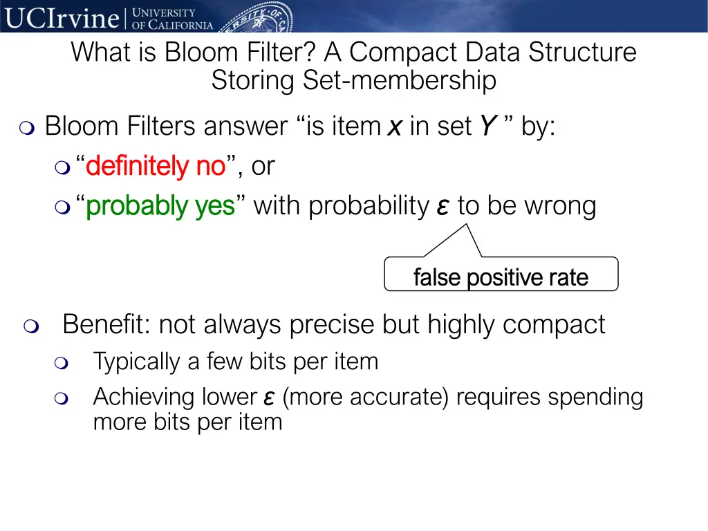 what is bloom filter a compact data structure