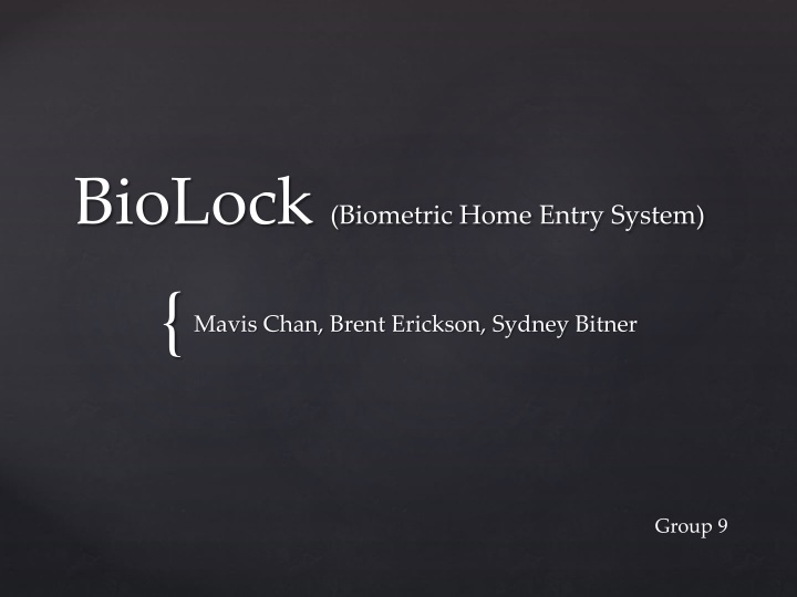 biolock biometric home entry system