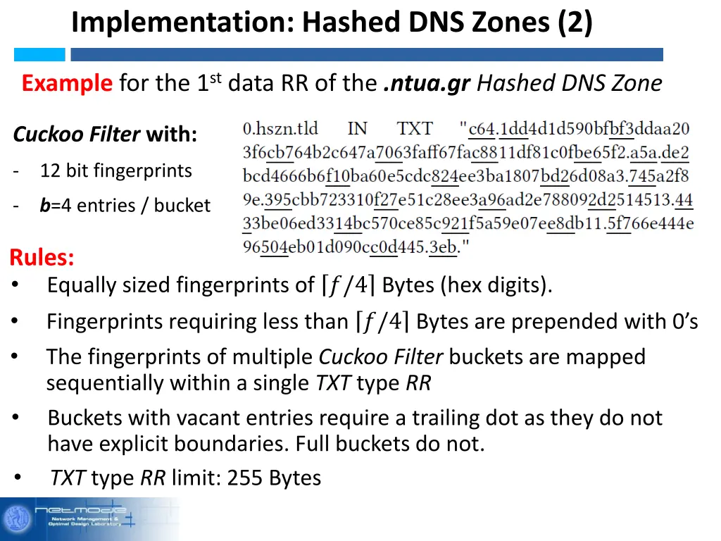 implementation hashed dns zones 2