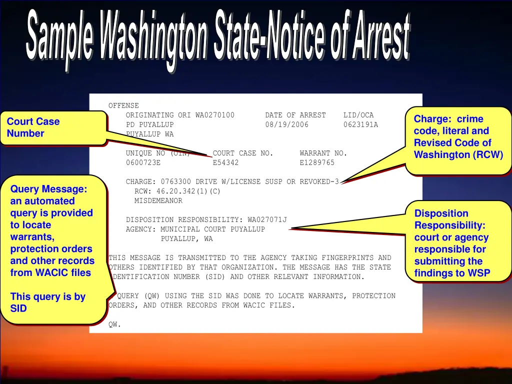 sample washington state notice of arrest 3