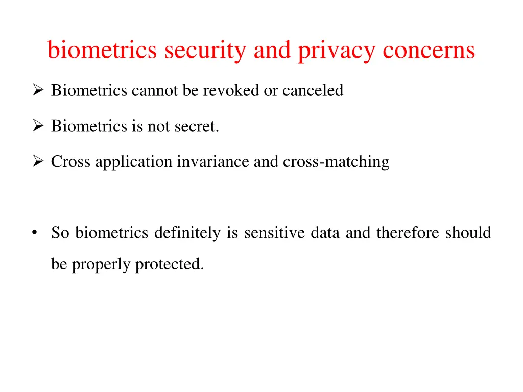 biometrics security and privacy concerns