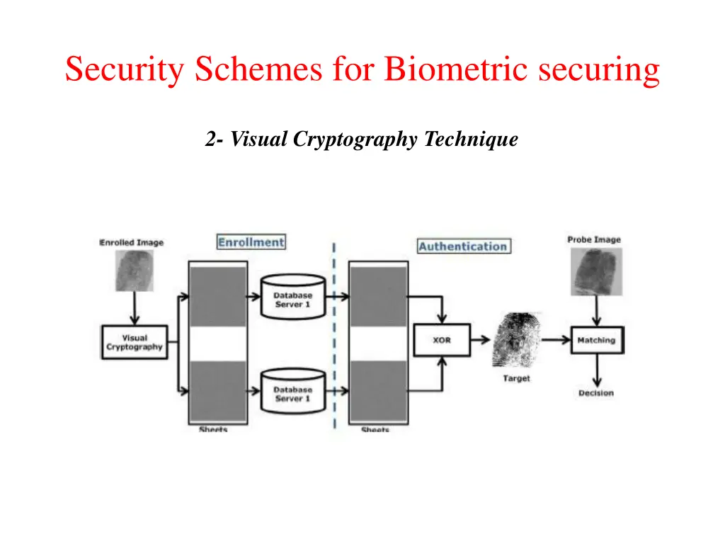 security schemes for biometric securing