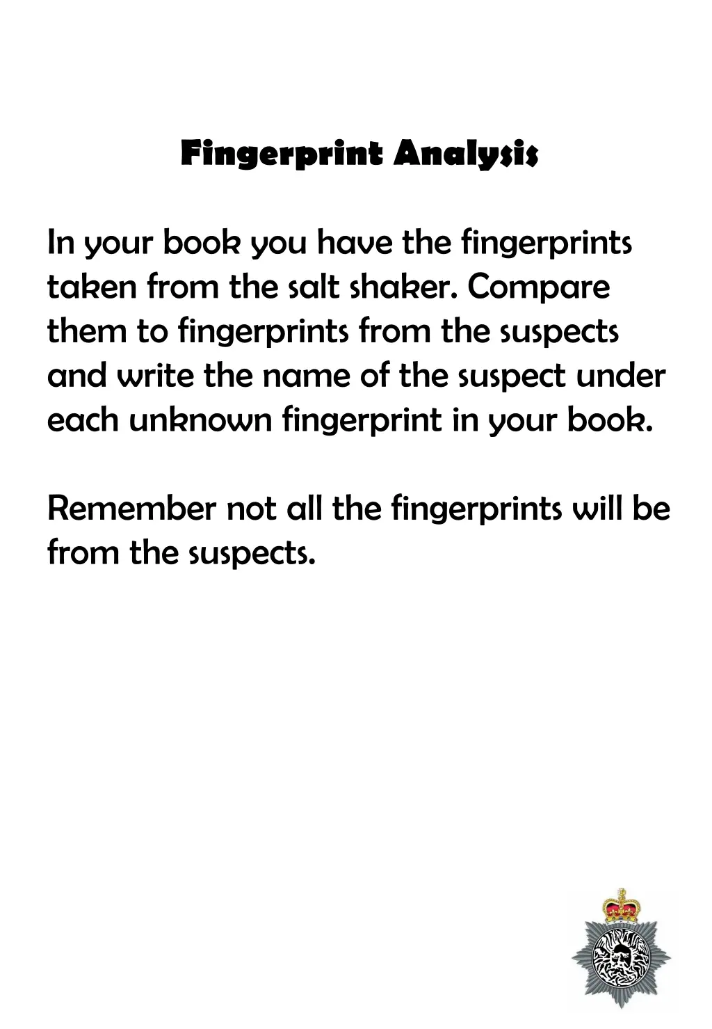 fingerprint analysis