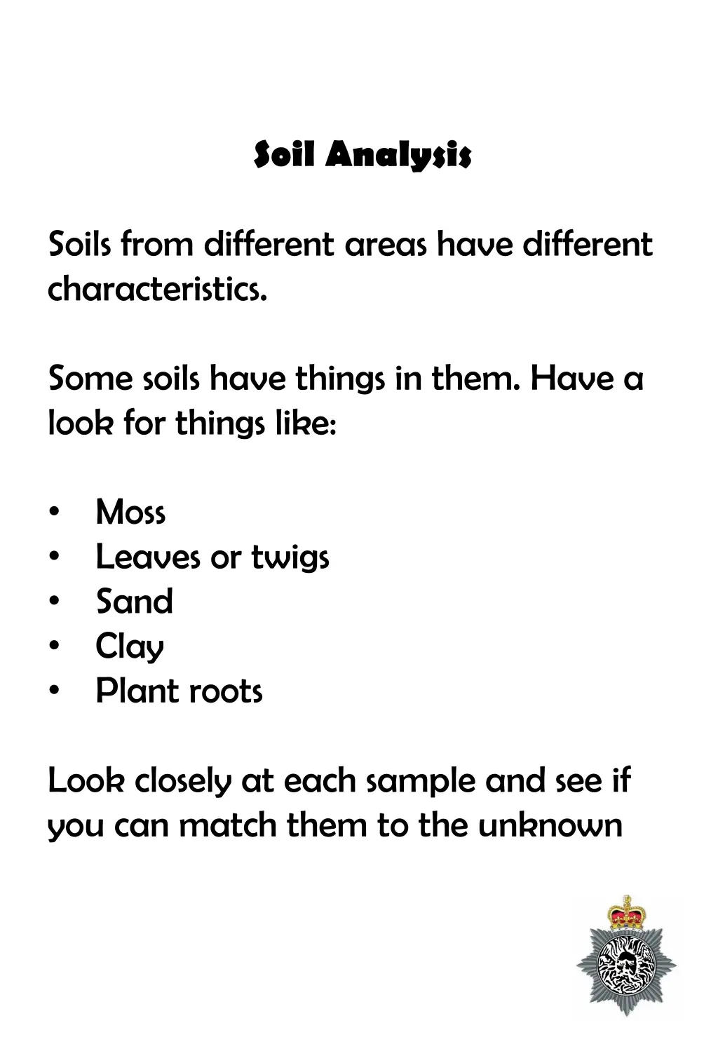 soil analysis