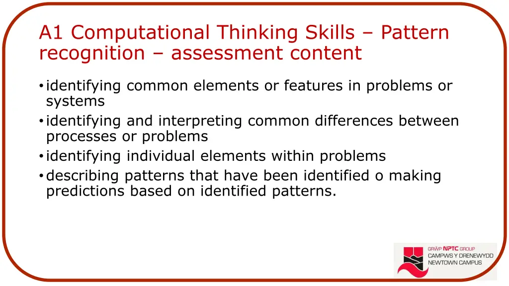 a1 computational thinking skills pattern