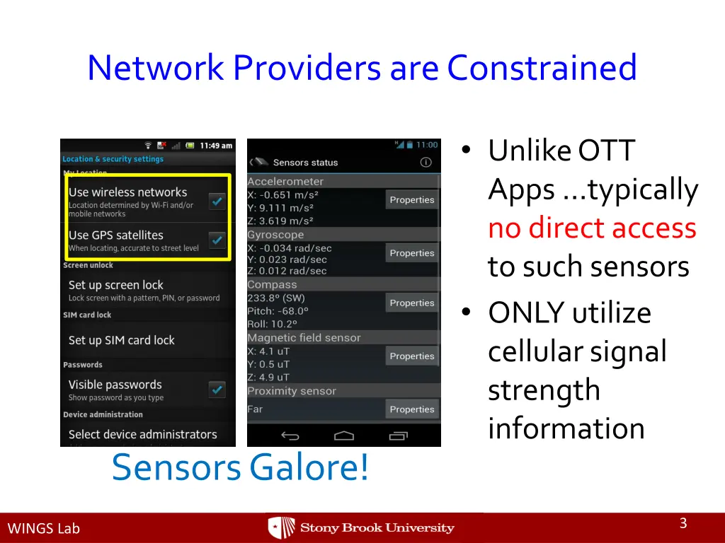 network providers are constrained