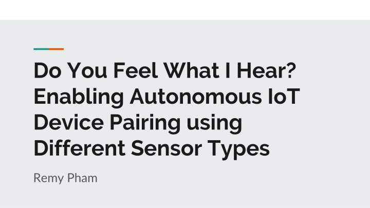 do you feel what i hear enabling autonomous