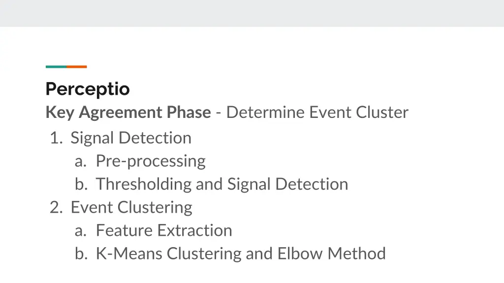 perceptio key agreement phase determine event