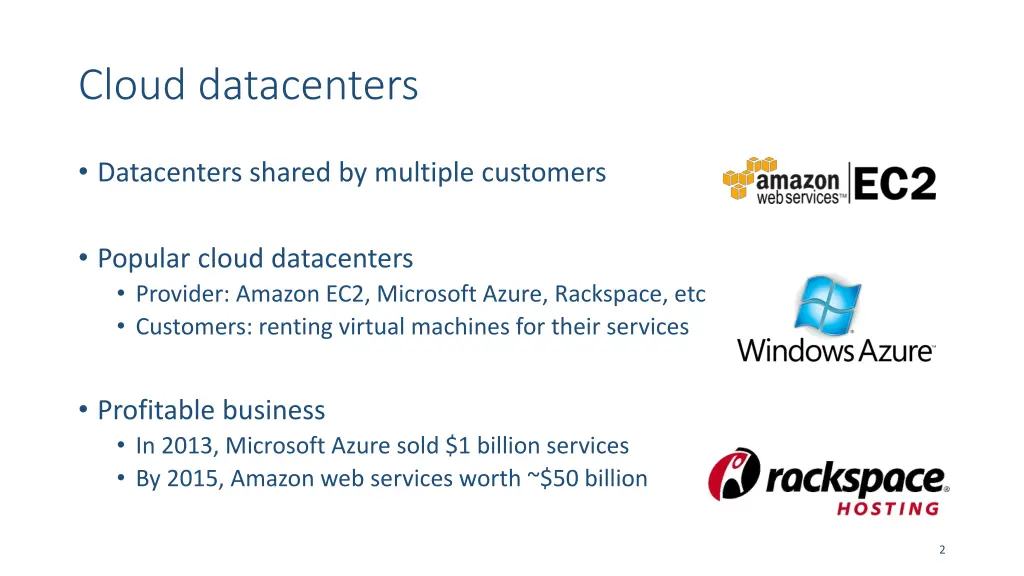 cloud datacenters