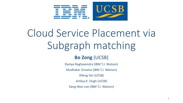 cloud service placement via subgraph matching