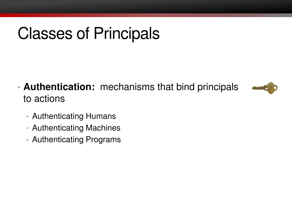 classes of principals