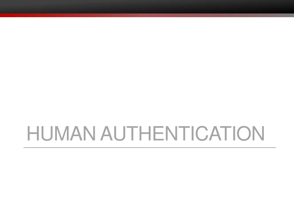 human authentication